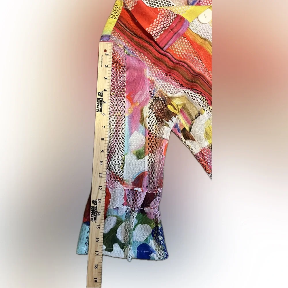 Damee Textured Printed Mesh Blouse Jacket size S - Picture 10 of 16